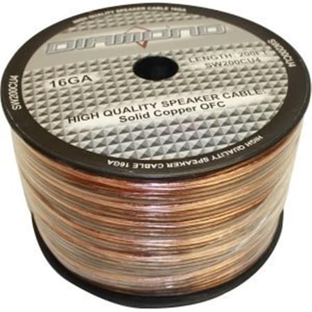 Diamond Diamond SW200CU4 Diamond Bulk Speaker Wire 16 ga. 65 Strand Solid Copper 4 Conductor 200 ft. SW200CU4